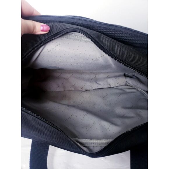 Jaguar Laptop Bag Briefcase Black Nylon Organizer Padded Compartment Zip Handles - Picture 9 of 11